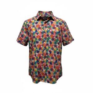 Robert Graham Palm Cove Button Down Shirt Tropical Disney Minnie Mouse Print